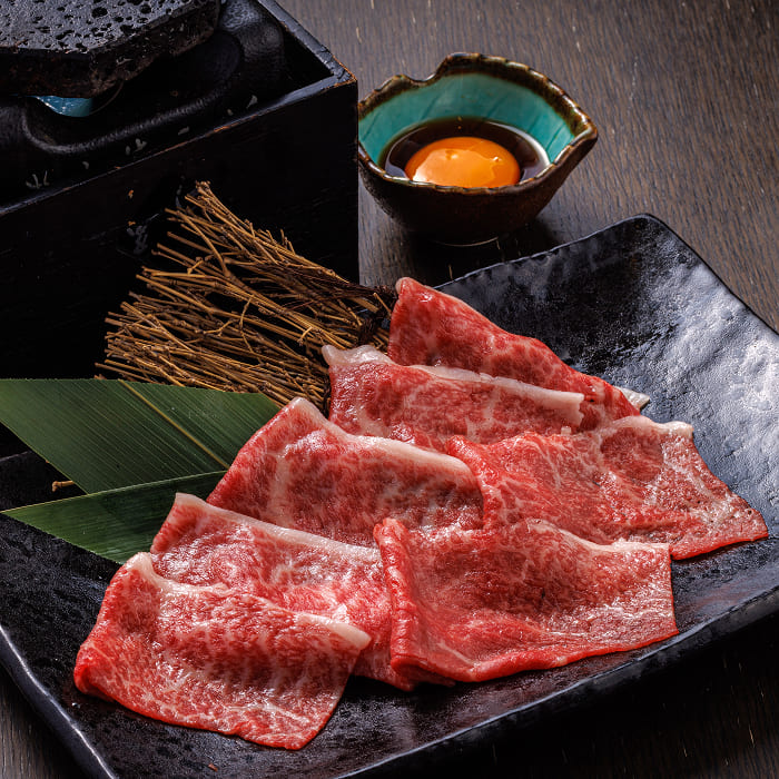 常陸牛の溶岩すき焼き